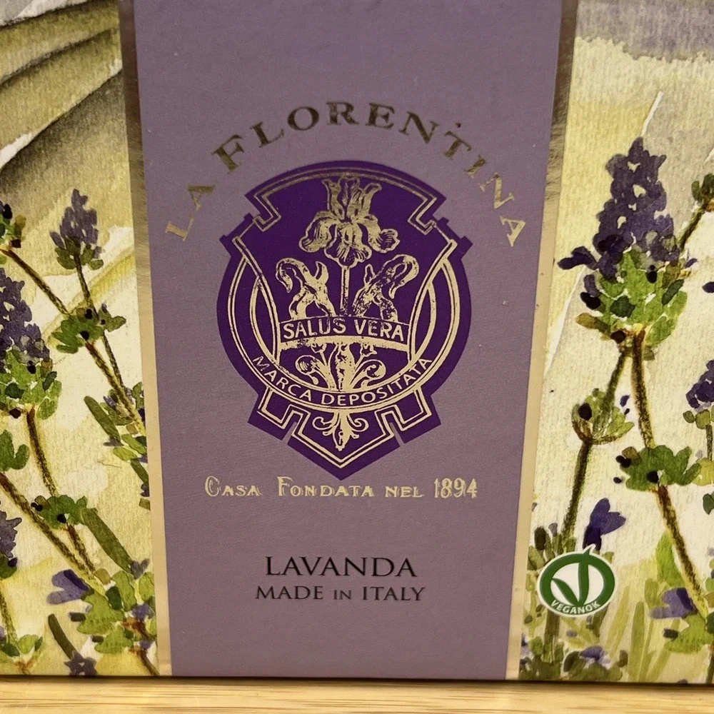 La Florentina ~ Lavender Moisturizing Bar Soap‎ 3 X 5.3 oz Made in Italy NIB
